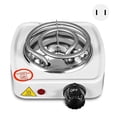 thumbnail image 2 of Electric Single Burner, Overheat Protection 1000W White Small Electric Stove Adjustable  for Kitchen US Plug 110V, 2 of 7