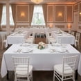 thumbnail image 4 of 2 Pack White Tablecloth 60 x 102 Inch, Rectangle 6 Feet Table Cloth - Stain and Wrinkle Resistant Washable Polyester Table Cover for Dining Tables, Buffet Parties and Camping, 4 of 5
