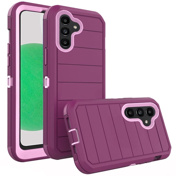 Asuwish Phone Case for Samsung Galaxy A13 5G Hybrid Rugged Shockproof Hard Protective Drop Proof Full Body Heavy Duty Mobile Cell Cover A04S M13 G5 A 13 2022 13A A135G SM A136U Women Men Purple