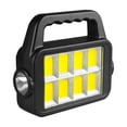 thumbnail image 2 of Portable Solar Lamp with USB Charging - 160 LED COB Work Light, Wall Mountable for Outdoor Camping, Emergency, and Long-Range Flashlight Use Hzhnb | Plastic, Black, 2 of 9