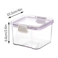 thumbnail image 4 of ZZkhGO Airtight Food Storage Containers, Transparent Plastic Dry Food Storage Jars, Stackable Kitchen Storage Containers for Flour Grains Snacks Candy, 4 of 6