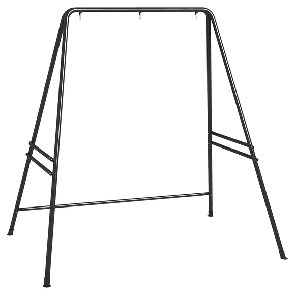 Outsunny Support de Chaise Hamac, Cadre en Métal, Support de Hamac, Noir