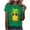 Green, variant on LUOGENLI Female T-shirts for Womens Ladies Fashion Casual Pineapple Print T Shirt Short Sleeve Top2 Womens T-shirts Graphic Tees Summer Clothes Red XL