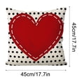 thumbnail image 3 of TIMIFIS Housses de Coussins 18x18 Pouces, Housse de Coussins en Lin de la Saint-Valentin avec Cœurs Rouges Amour pour Grand Canapé Sofa Maison Intérieur Extérieur Décoration de Fête, 3 of 6
