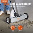 thumbnail image 2 of VEVOR 45Lbs Rolling Magnetic Sweeper with Wheels, Push-Type Magnetic Pick Up Sweeper, 18-inch Large Magnet Pickup Lawn Sweeper, Magnet with Telescoping Handle, Easy Cleanup of Workshop Garage Yard, 2 of 9