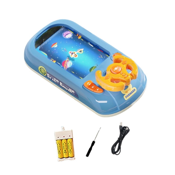 Milaget Jouets de Volant de Simulation Volant de Voiture Jouet de Volant pour Garçons Filles Bleu