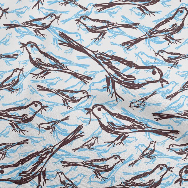 oneOone Cotton Flex Wine Fabric Bird Craft Projects Decor Fabric Printed By The Yard 40 Inch Wide