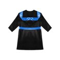 thumbnail image 4 of Raenseen Garçons Enfants Robe de Boxe à Manches Longues Uniforme Kick Boxe Art Martial Muay Thaï Entraînement à Capuche Noir&Bleu 14, 4 of 5