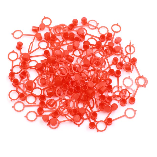 Unique Bargains M6 Red Rubber Nipple Grease Fitting Dust Cap Bleeder Screw Cover for Car 100pcs