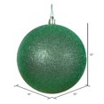 thumbnail image 2 of Vickerman N592504DG Boule à Capuchon Percée Pailletée Verte, Ornement, 10 Po, 2 of 3
