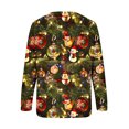 thumbnail image 4 of RKSTN Sweatshirt for Women Fashionable Printed Hooded Raglan Long Sleeved Round Neck Top Christmas Sweatshirt, 4 of 5