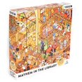 thumbnail image 2 of Big Potato Mayhem in The Library: Book Jigsaw Puzzle for Adults (1000 Pieces) Filled with 101 Riddles to SolveÃ¢â‚¬Â¦, 2 of 4
