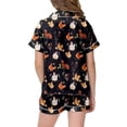 thumbnail image 3 of MIASHUI Girls 2-Piece Pajamas Set Animal Chicken Pattern Button-Down Boys Sleepwear,Black,4-5 Years, 3 of 4