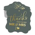 thumbnail image 1 of Inkdotpot Pack Of 50 Thanks From The New Wedding Paper Tags DIY Craft Bracket Shape Real Gold Foil Hang Tags, 1 of 1