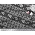 thumbnail image 3 of Soimoi Georgette Viscose Fabric Aztec & Tribal Elephant Animal Decor Fabric Printed Yard 42 Inch Wide, 3 of 3
