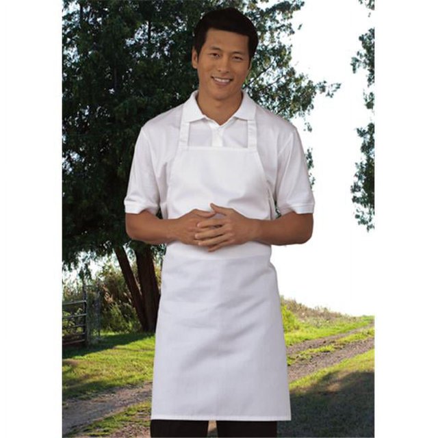 Uncommon Threads 3005-2500 Bib Apron 29W x 33L in White