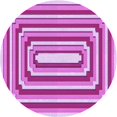 thumbnail image 1 of Ahgly Company Machine Washable Indoor Round Transitional Neon Pink Area Rugs, 6' Round, 1 of 7