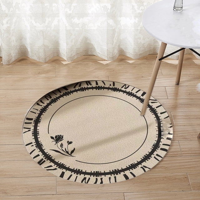 Tyidzon Door Mat Round Carpet Living Room Coffee Table Blanket Bedroom Bedside Blanket Cloakroom Rocking Chair Floor Mat