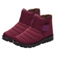 thumbnail image 4 of Bottes d'Hiver Femmes Imperméables Chaussures de Neige Plates Bottines Décontractées Chaussures Grande Taille, 4 of 7