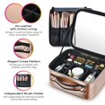 thumbnail image 4 of Byootique Small Makeup Case Cosmetic Bag Storage Box Mirror Toiletry Organizer, 4 of 11