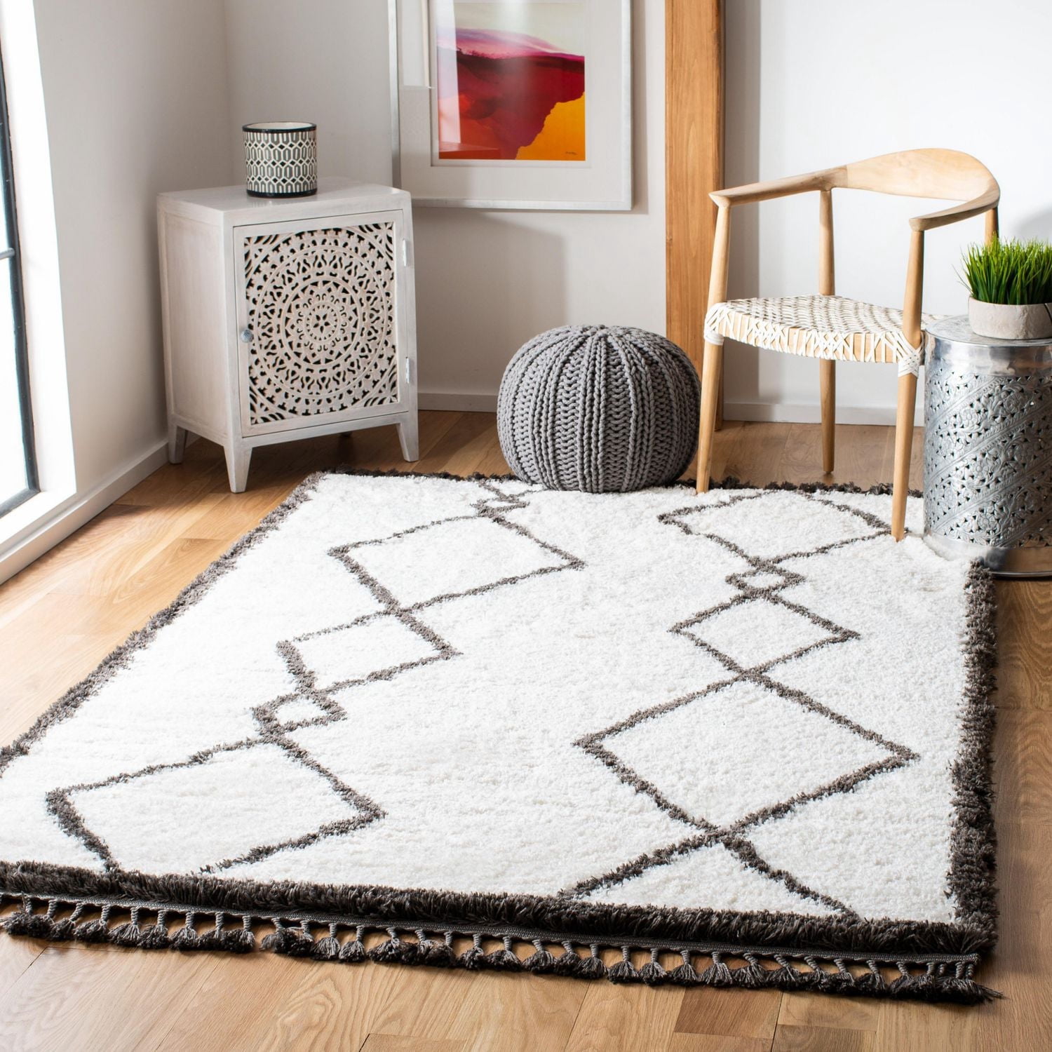Safavieh Carmella Chase Tapis Géométrique Shag
