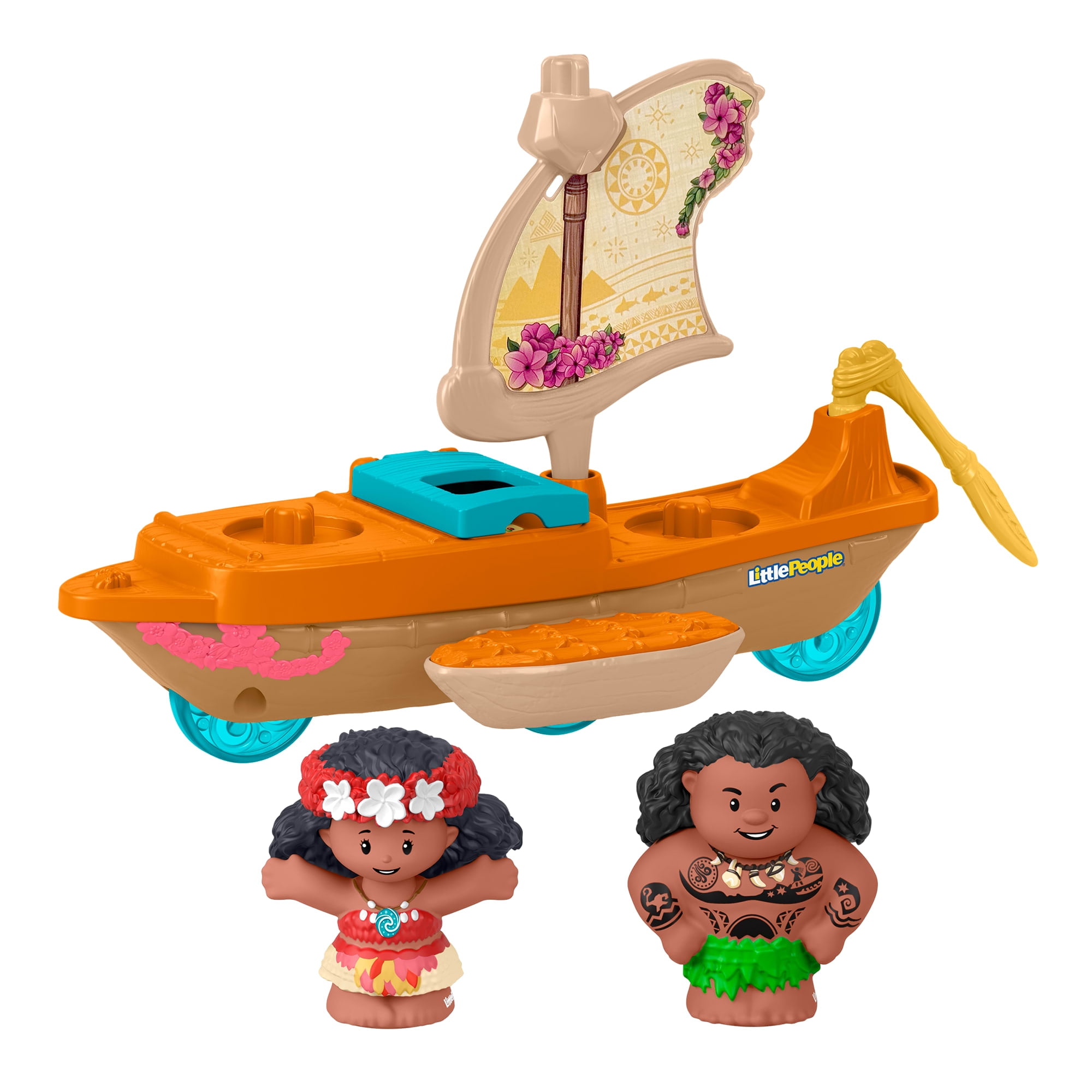 Disney Princess Moana Toys, Moana & Maui’s Canoe, Fisher-Price Little People Toddler Toys
