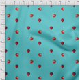 thumbnail image 3 of oneOone Georgette Viscose Fabric Strawberry Fruit Fabric Prints by Yard 42 Inch Wide, 3 of 4