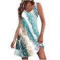 thumbnail image 1 of Penkiiy Robe pour Femmes, 2024 Robes Hawaïennes Robe de Soirée Sans Manches Débardeur S Bleu, 1 of 6