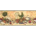 thumbnail image 2 of Beige Vert Rouge Bleu Baies Fruits Nourriture Cuisine Extra Large Papier Peint Frontière Retro Design, Rouleau 15' x 10,5'', 2 of 3