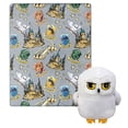 thumbnail image 1 of Harry Potter Hedwig Couverture Jetée Toucher Soie Magique et Coussin Peluche, 1 of 1