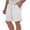 White, variant on Men Style Linen Solid Color Casual Fashion with Pockets Drawstring Waist Short Pants