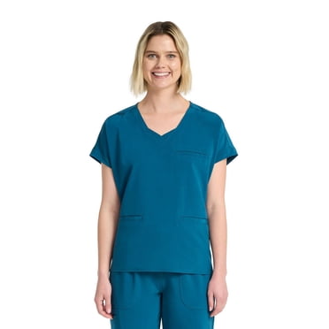 Scrubstar Women's Fashion Relaxed Fit Stretch V-Neck Scrub Top WC672A