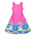 thumbnail image 1 of Girls Dress Unicorn Rainbow Sleeveless Deep Pink Princess 10 Years, 1 of 7