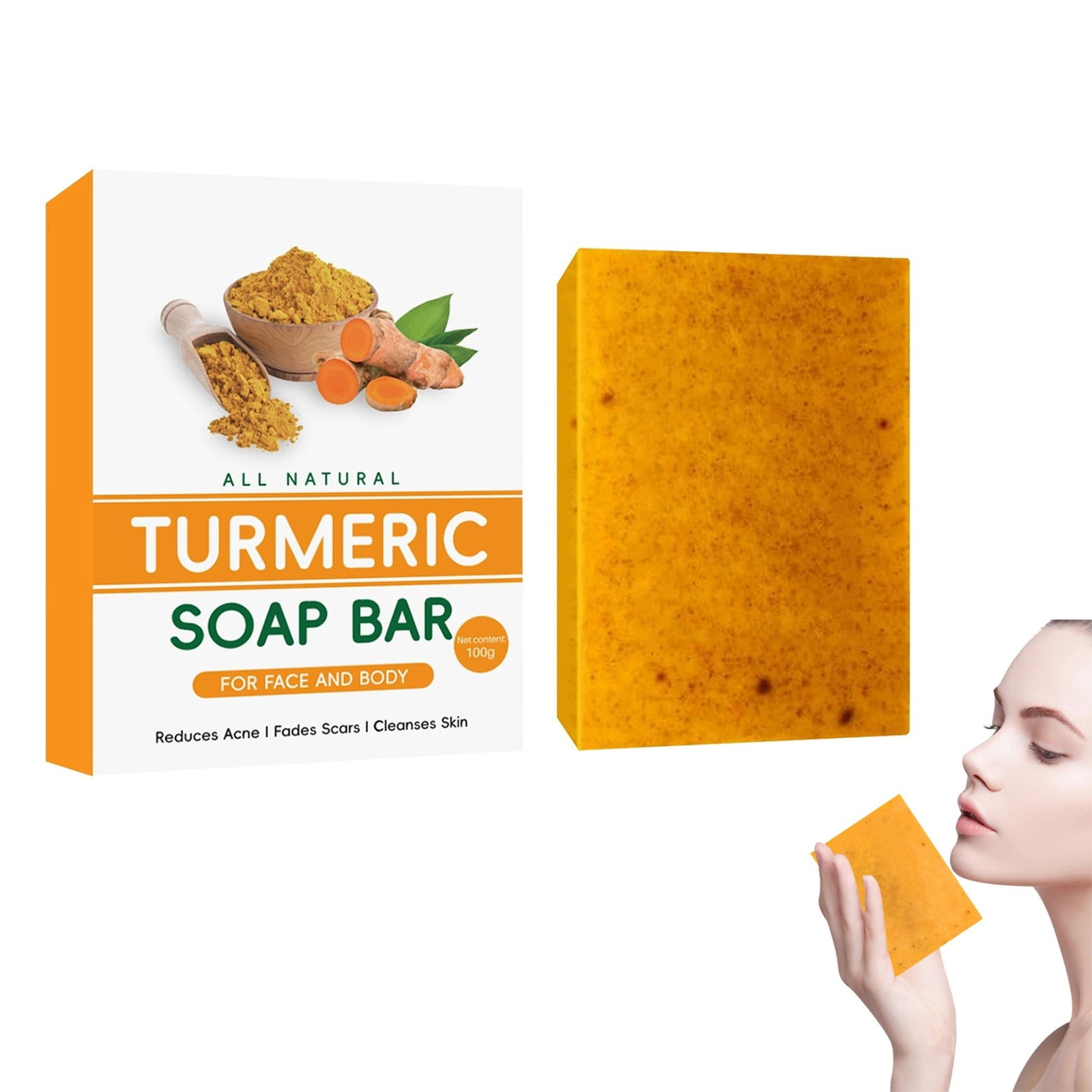 Kojic Soap Natural Soap Bar for Face and Body Smooth Skin Tumeric Soap Natural Organic Deep Cleansing Soap for Men & Women No.4