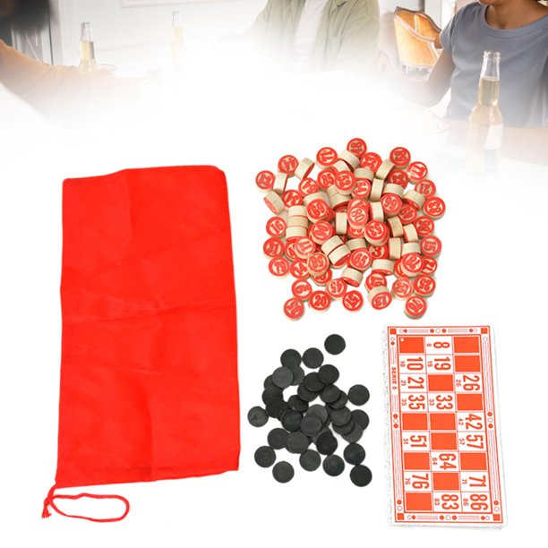 TOYANDONA - Jeu De Bingo Russe (Loto) - 48 Cartes Et 90 Jetons En Bois - Jeu De Société Éducatif Pour Enfants - Favorise La Logique Et L'Attention - Cadeau