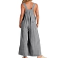 thumbnail image 2 of MIASHUI Girls Sleeveless Casual Jumpsuit Rompers Straight Wide Leg Pants Outfits,Grey,13-14 Years, 2 of 7