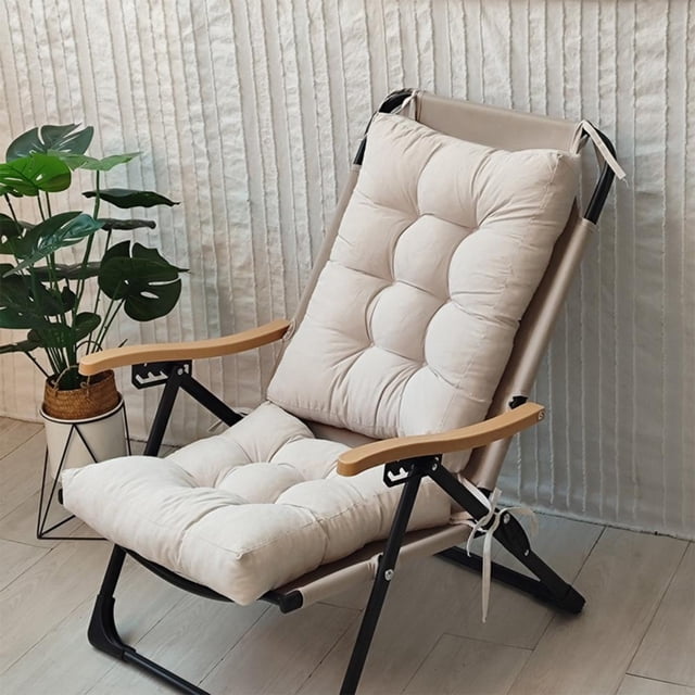 Feltree Thickened Suede Folding Cushion 2-Piece Set for Chair Recliner and Rocking Chair - Comfortable Support with Easy Clean Home Decor