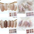 thumbnail image 4 of 14 Tips/sheet Nail Stickers Fashion Nail Wraps Self Adhesive Strips Sticker Nail Art Decal Set K5S0, 4 of 6