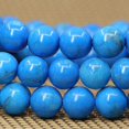 thumbnail image 4 of Bracelet Extensible Unisexe en Perles Rondes de 8 mm en Howlite Turquoise Naturelle 7 Pouces, 4 of 5