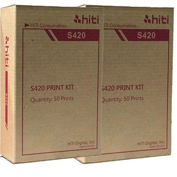 Hiti Paper and Ribbon Pack 87.P3410.03BV for S420 Printer 100 Sheets 4x6 Prints