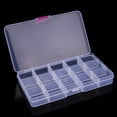 thumbnail image 3 of Deeceymbur Plastic 15 Compartment Jewelry Organizer Box Storage Case with Dividers Bead Holder for Earrings Rings Small Accessories, 3 of 5