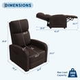 thumbnail image 5 of AKDSteel Ergonomic Manual Recliner Chair, High Back Single Sofa With Soft Cushion, Wide Arms, And Side Pocket, 5 of 5