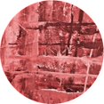 thumbnail image 1 of Ahgly Company Tapis Rond Lavable en Machine Intérieur Transitionnel Rouge, 5 Pieds Rond, 1 of 7