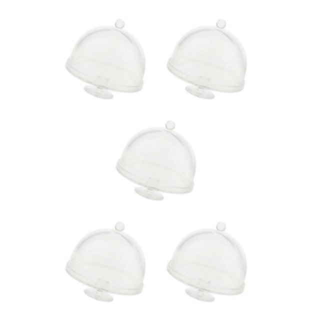 maskred Miniature 1/12 Scale Dessert Snack Can with Half Round Lid Clear 12th Type A 5Set