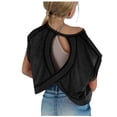thumbnail image 1 of Plebaso Girls Workout Tops Long/Short Sleeve Open Back Shirts Kids Athletic Running Cropped Tees Tops, 1 of 6