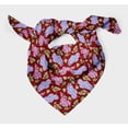 thumbnail image 3 of Bimba Foulard en Pure Soie à Imprimé Floral Feuilles Rouges et Lys pour Cheveux, Cou, Tête Bandanas pour Femmes 40 x 40 Pouces, 3 of 6