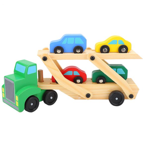 Ccdes Transport Cart Toy,Children Car Toy,Children Wooden Toy Cute Transport Cart + Mini Car Model Early Educational Toys