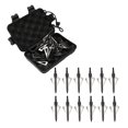 thumbnail image 1 of 12pcs 3 Blades Hunting Archery Broadheads 100 Grain Heads Tips, 1 of 5