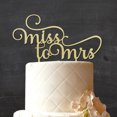 thumbnail image 2 of Miss To Mrs Bridal Shower Cake Topper Custom Rustic Wooden Wedding Cake Topper Cake Decoration 7-8 Inches Wide, 2 of 3
