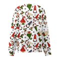 thumbnail image 5 of Costumes de Noël en Liquidation Col Rond Mode Décontractée Manches Longues Chandail à Imprimé de Noël Hauts Blouse Chandail Surdimensionné pour Femmes, 5 of 5